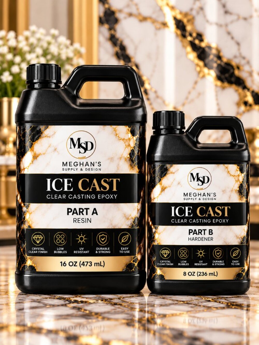 MSD ICE CAST Clear Casting Epoxy 24 oz Kit | Resin Art DIY Crafts